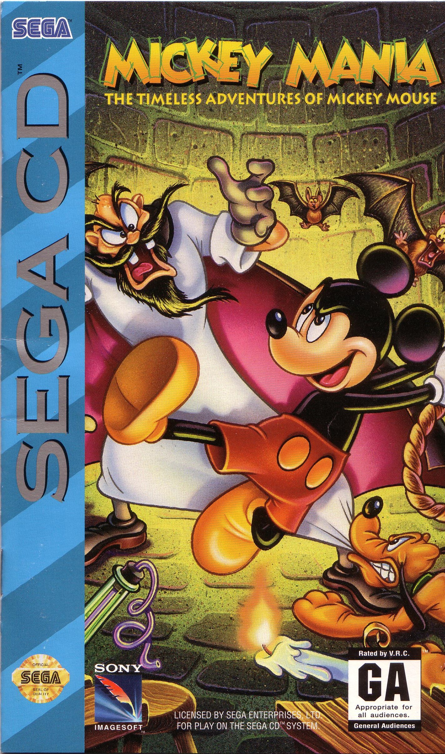Mickey Mania - The Timeless Adventures Of Mickey Mouse (U) Front Cover
